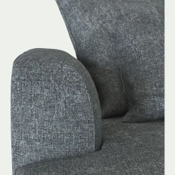 Canapé petit angle gauche fixe en tissu Genesis - gris ardoise