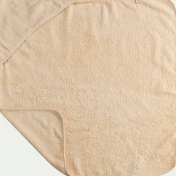 Cape de bain en éponge bio 75x75cm - beige écru