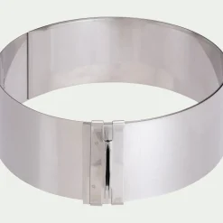 Cercle réglable en inox D16cm à D28cm - argenté