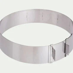 Cercle réglable en inox D16cm à D28cm - argenté