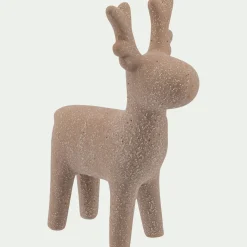 Cerf à poser H18,5cm - beige (modèle aléatoire)