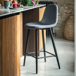 Chaise de bar - gris ardoise H66cm