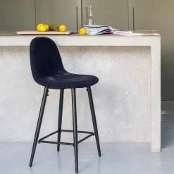 Chaise de bar - noir H66cm