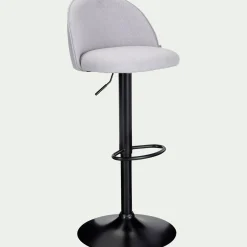 Chaise de bar en tissu - gris borie H86cm