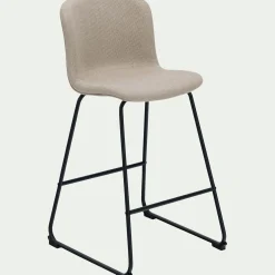 Chaise de bar en tissu H66cm - beige