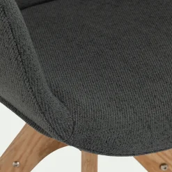 Chaise de bureau rotative en tissu - gris restanque