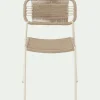 Chaise de jardin en acier et cordage - beige