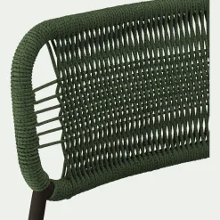 Chaise de jardin en acier et cordage - vert