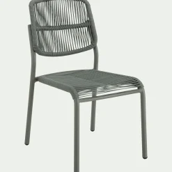 Chaise de jardin en corde tissée - vert cèdre