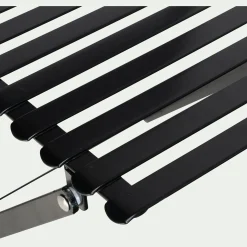 Chaise de jardin pliante en acier - noir