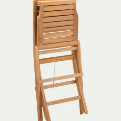 Chaise de jardin pliante en teck - bois clair