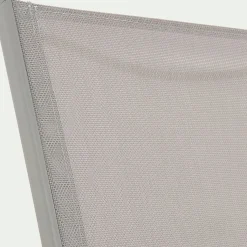 Chaise de jardin pliante en acier et textilène - gris vésuve