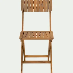 Chaise de jardin pliante en acacia huilé - bois foncé