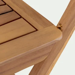 Chaise de jardin pliante en acacia huilé - bois foncé