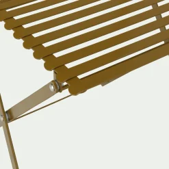 Chaise de jardin pliante en acier - jaune alep