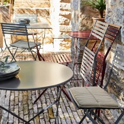 Chaise de jardin pliante en acier - vert olivier