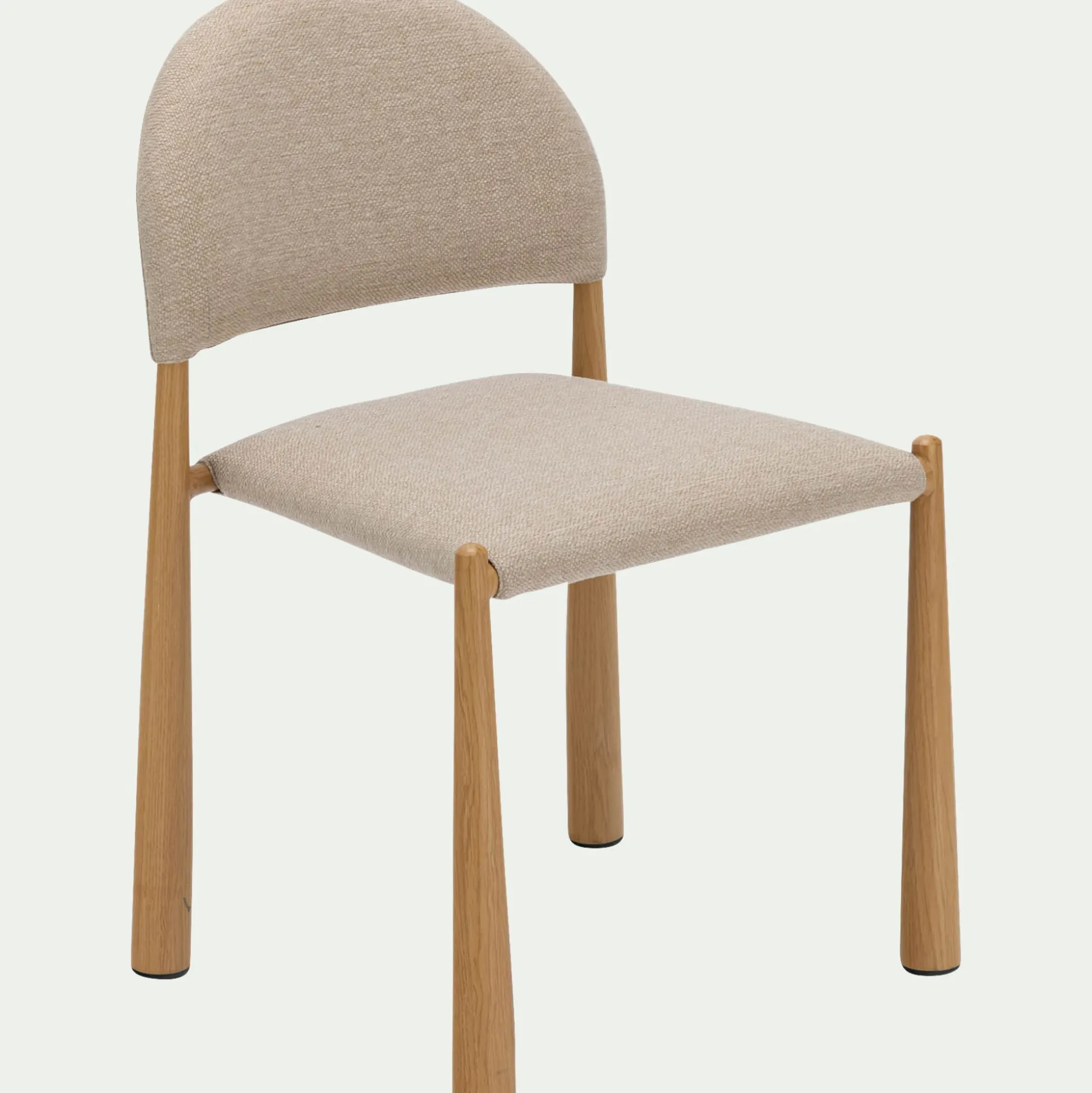 Chaise de repas contemporaine en tissu - beige