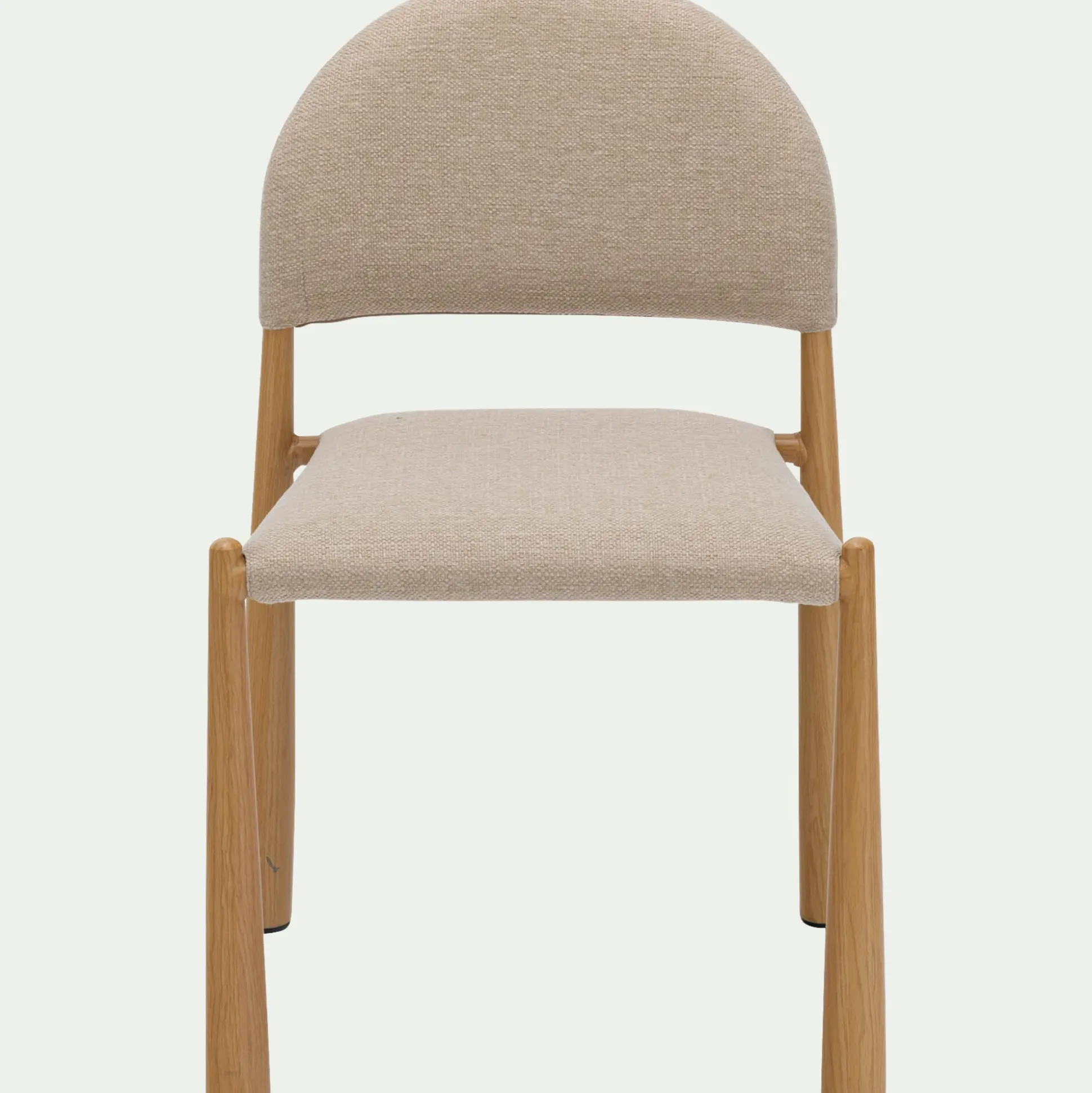 Chaise de repas contemporaine en tissu - beige