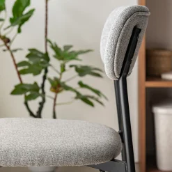 Chaise de repas en tissu - gris