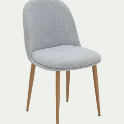 Chaise de repas en tissu - gris clair