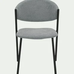 Chaise de repas épurée en tissu - gris