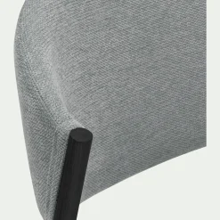 Chaise de repas épurée en tissu - gris