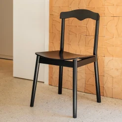 Chaise en bois de hêtre massif - noir