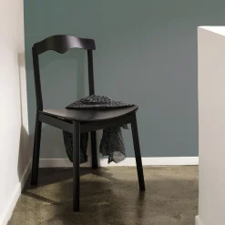 Chaise en bois de hêtre massif - noir