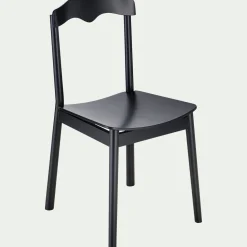 Chaise en bois de hêtre massif - noir