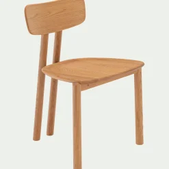 Chaise en chêne massif sans accoudoirs - bois clair