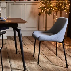 Chaise en tissu - gris borie