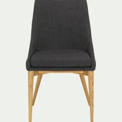 Chaise en tissu - gris foncé