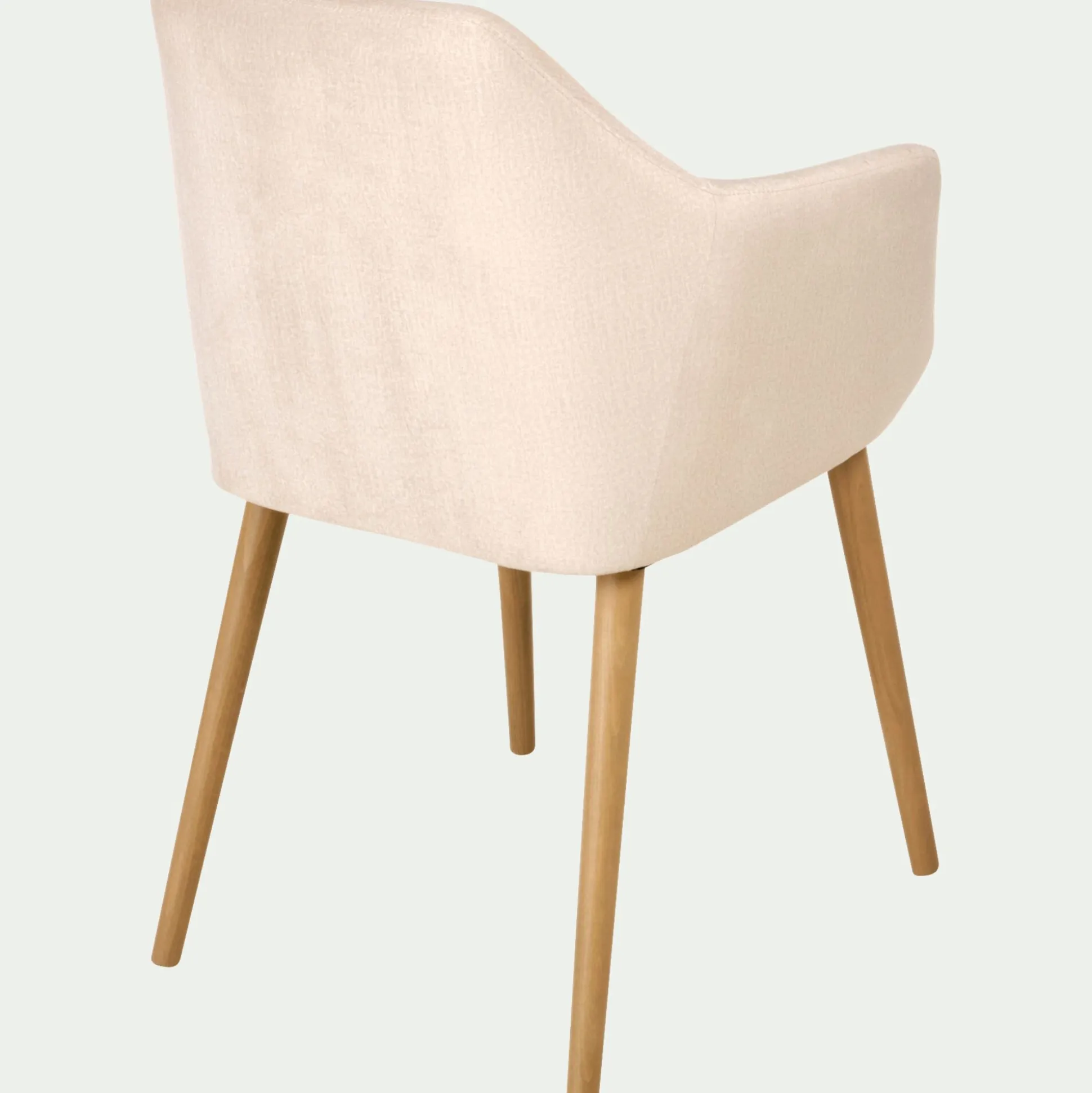 Chaise en tissu avec accoudoirs - beige