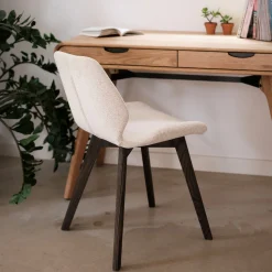 Chaise en tissu sans accoudoirs - beige