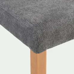 Chaise en tissu sans accoudoirs - gris