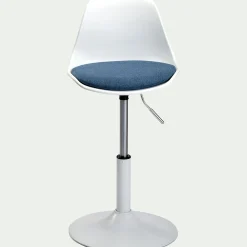 Chaise enfant dactylo en plastique - bleu