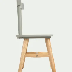 Chaise enfant en bois - vert olivier