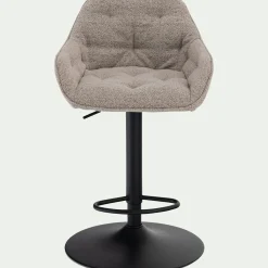 Chaise îlot central en tissu H63cm - gris