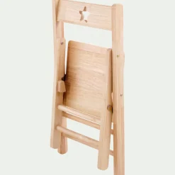 Chaise pliante pour enfant en bois d'hévéa - bois clair