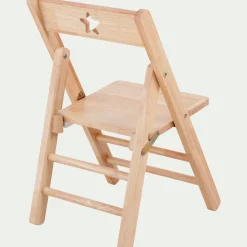 Chaise pliante pour enfant en bois d'hévéa - bois clair