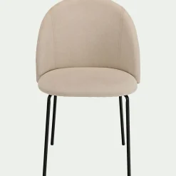 Chaise ronde en tissu - beige roucas