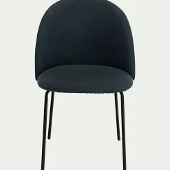 Chaise ronde en tissu - bleu céou