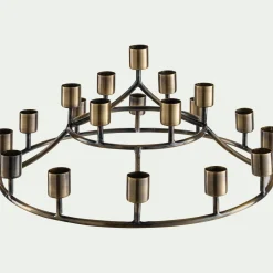 Chandelier 19 bougies en fer D33,5xH15cm - doré