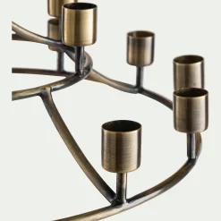 Chandelier 19 bougies en fer D33,5xH15cm - doré