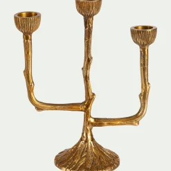 Chandelier à trois branches en laiton H20cm - doré