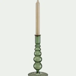 Chandelier sculpté en verre - vert