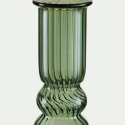 Chandelier sculpté en verre - vert