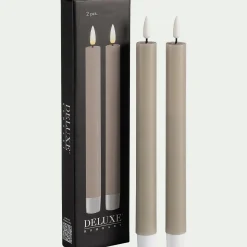 Chandelles à LED - taupe