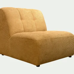 Chauffeuse en tissu Eden - jaune argan