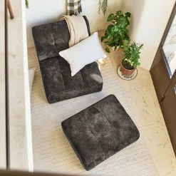 Chauffeuse en tissu Eden - marron